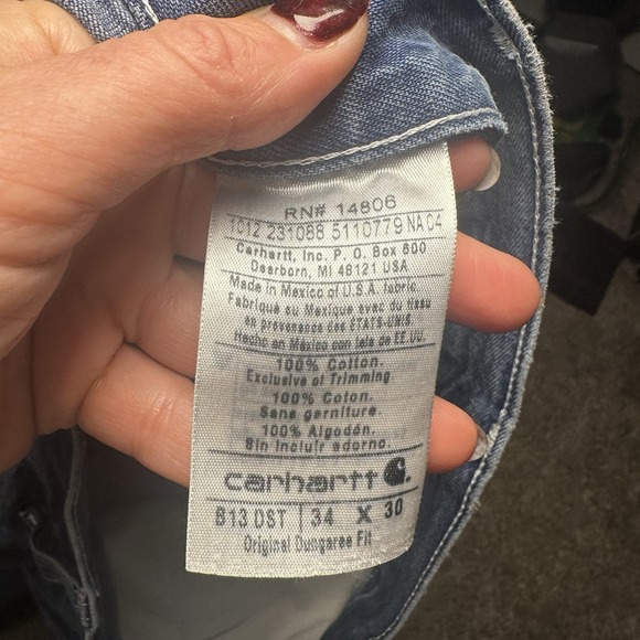 Carhartt Carpenter Jeans Men's 34x30 Paint/Stains Workwear Skater Trendy - Picture 14 of 15